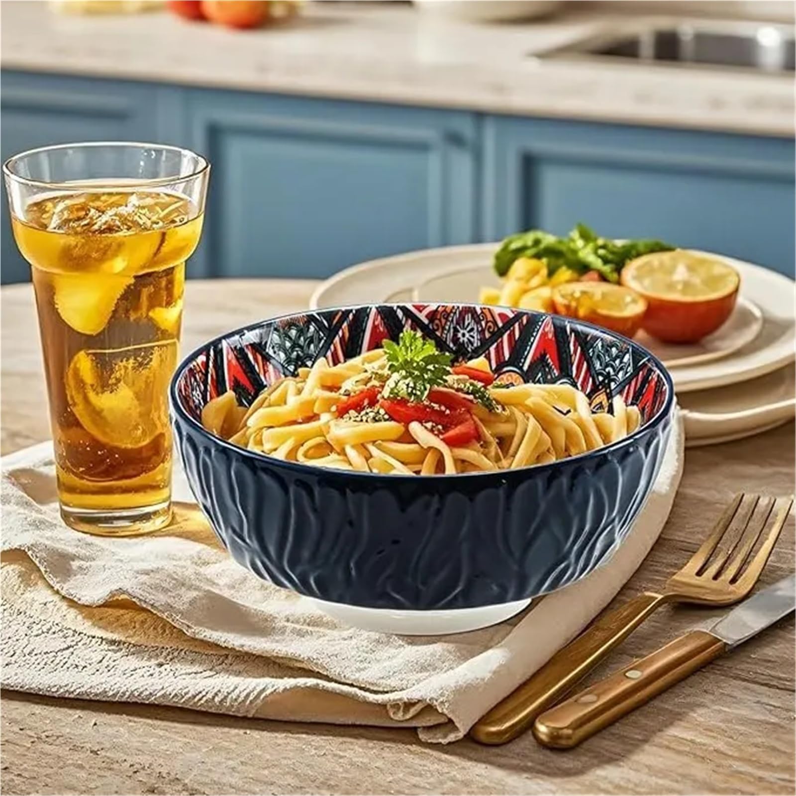 Böhmische Keramikschalen for Müsli, Suppe und Pasta