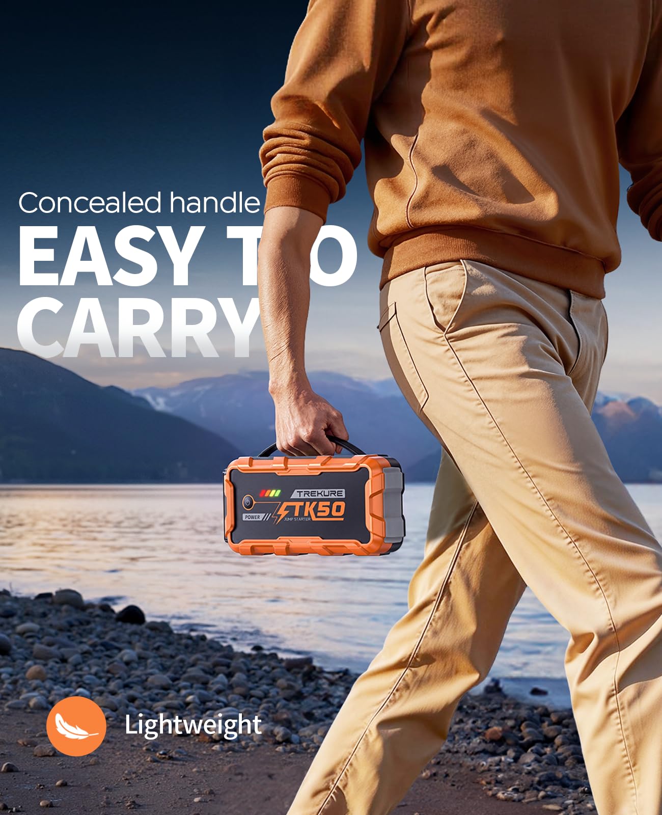 TREKURE Portable Car Jump Starter 8000A 26800mAh, Car Battery Jump Starter for All Gas and 12L Diesel Engines, Battery Jumper view 5