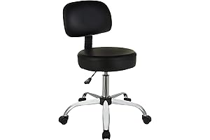 Amazon Basics Manicure Stool: Ergonomic Spa & Drafting Chair with Back Support