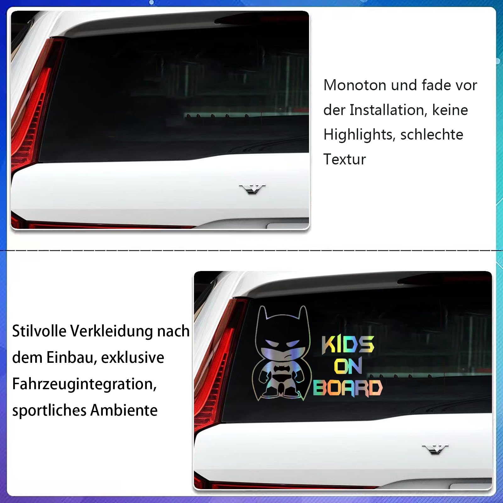 Aufkleber Baby An Bord, Aufkleber Fu00fcr Auto, Baby An Bord, Vinyl, Magnetisches Schild, UV-Schutz, Wasserdicht (Baby On Board), 2 Stu00fcck