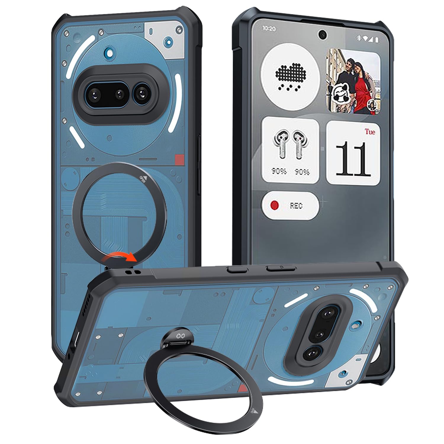 Amazon.co.jp: Guizzcg Nothing Phone 3a 用ケース リングスタンド
