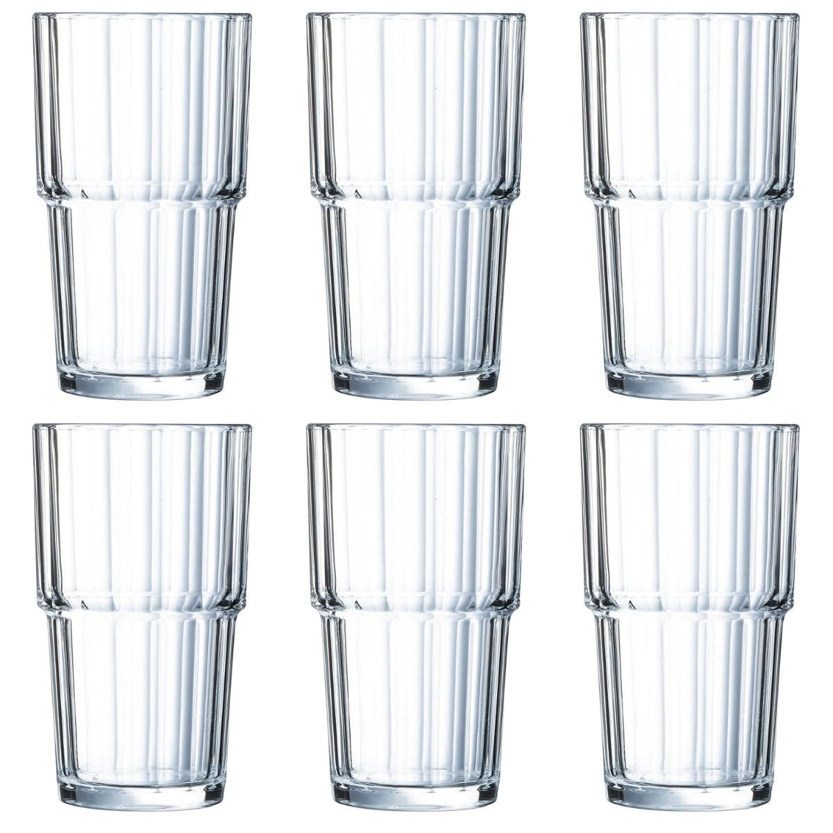 Arcoroc ARC 61698 Norvege - Juego de 6 vasos (320 ml), transparente