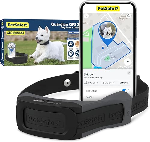 PetSafe Guardian GPS 2.0 Dog Fence + Tracking - Reliable Dual Frequency - Smaller Collar for All Breeds 10 lbs and Above - Signature Required