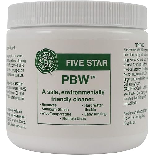 Five Star PBW - 1 lbs - Non-Caustic Alkaline Cleaner, White - pbw1