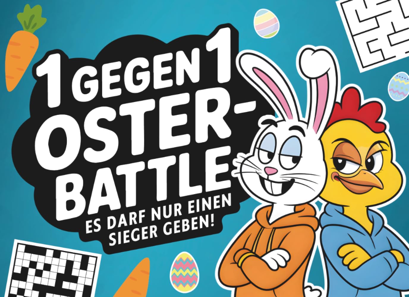 1 gegen 1 Oster Battle: 25 spannende Rätsel-Duelle & Challenges für Zwei! Perfektes Geschenk zu Ostern