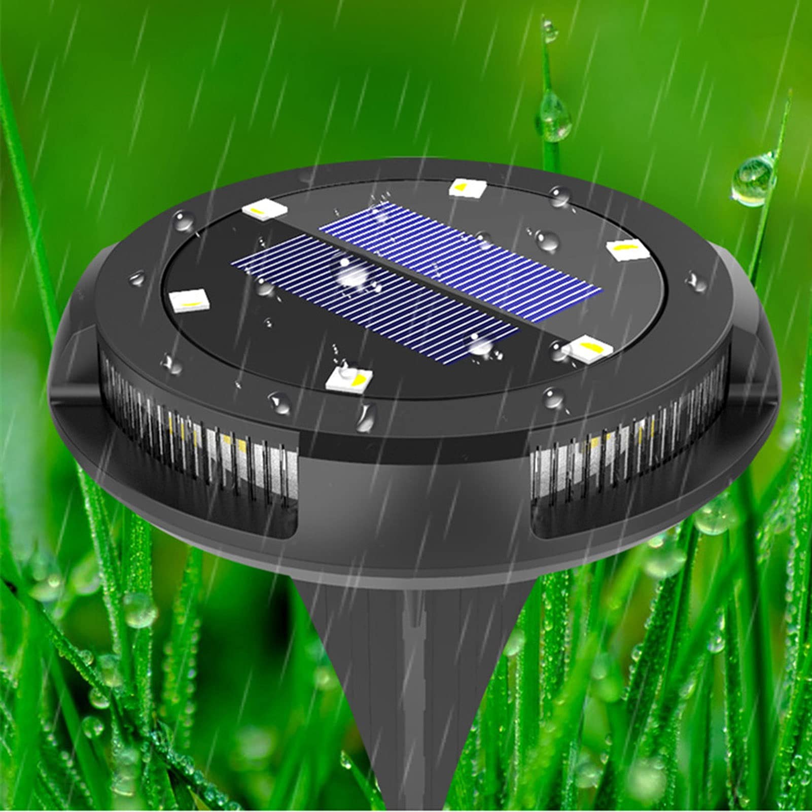 Solar-Bodenleuchten for den Außenbereich, 10 LED-Solarscheiben, Solar-Gartenleuchten for Pathway Garden Yard Walkway Pool Lampen (Size : 6 Packs)