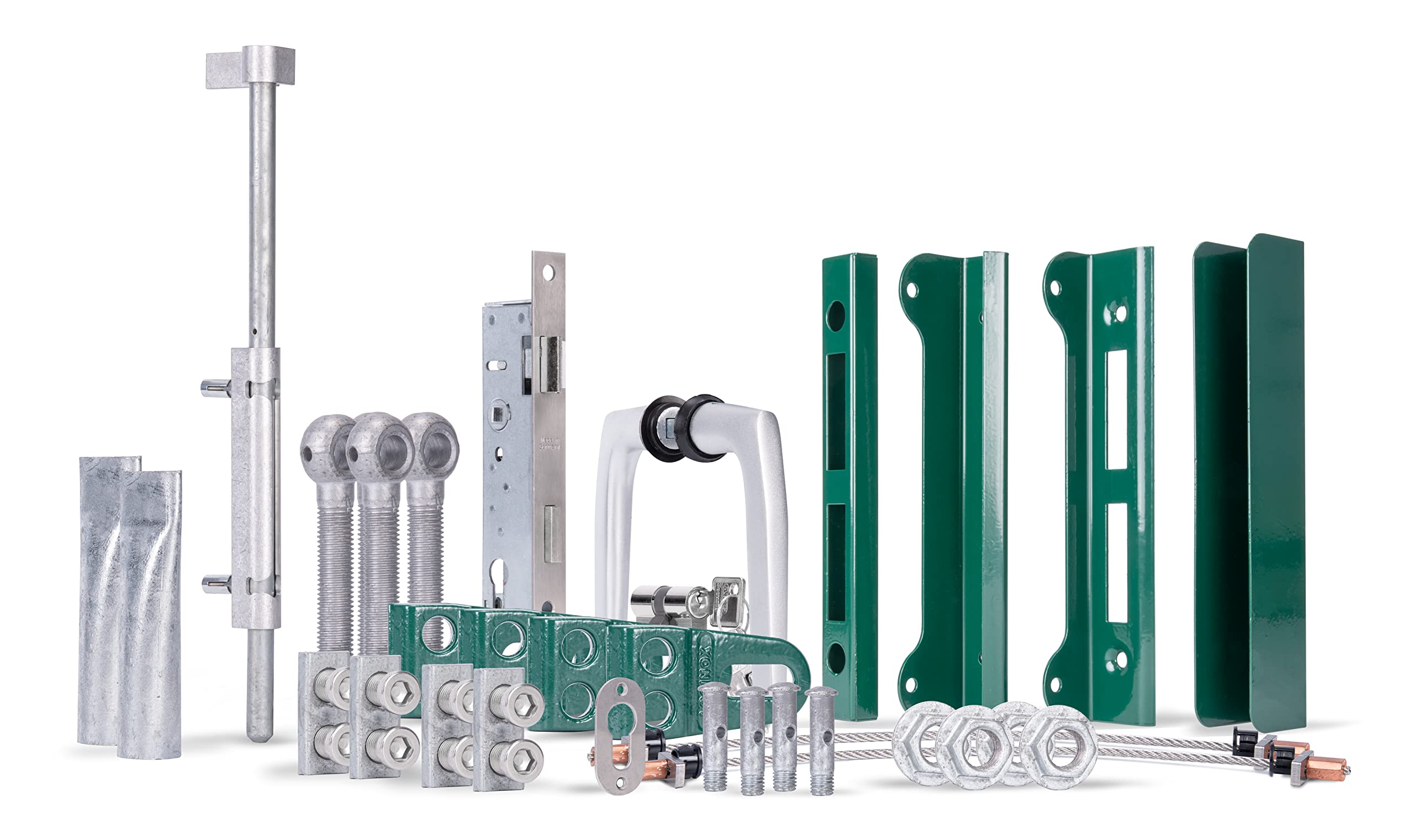 Kit d'accessoires Flexo Plus Alberts 652821 vert pour quincaillerie de portes industrielles