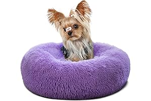 Fluffy Purple Princess Dog Bed for Medium Dogs