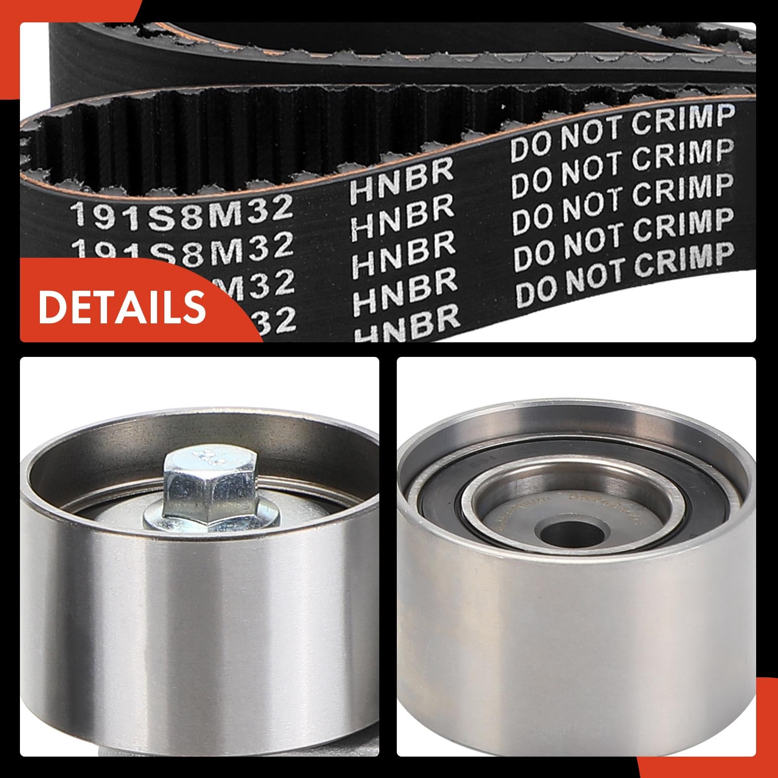 A-Premium Kit de correa de distribución del motor compatible con Honda, Acura e Isuzu | Passport 1998-2002, SLX 1998-1999, Amigo 1998-2000, Axiom 2002-2003, Rodeo 1998-2004, Rodeo Sport, Trooper, VehiCROSS