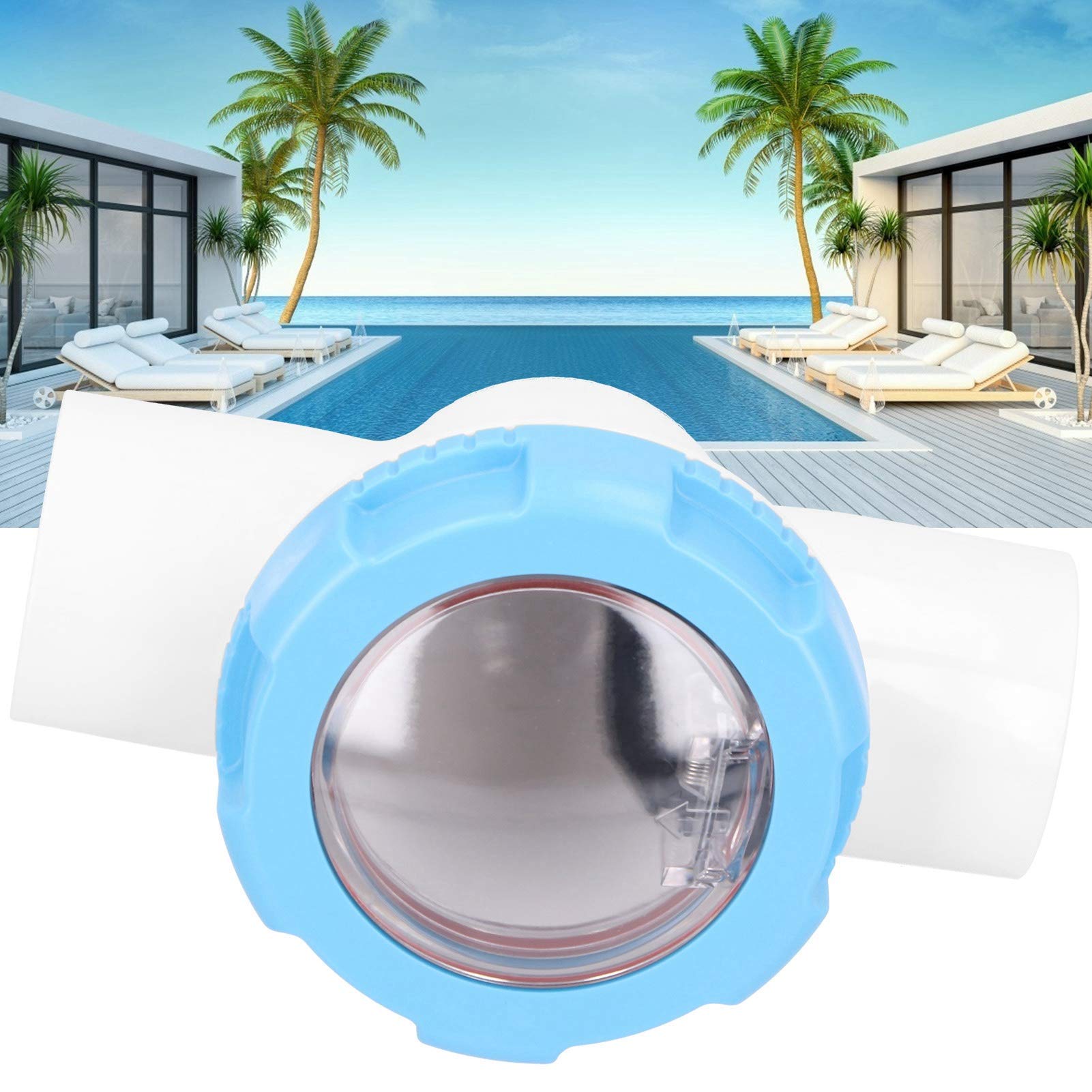 Válvula de retención Visible para Piscina de 2 Pulgadas, válvula de retención de ABS y PVC, Accesorios antirreflujo para Piscinas y saunas