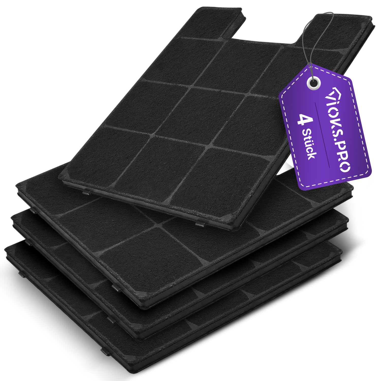 Viоks.pro 4x Filter Dunstabzugshaube Ersatz für Amica KF 17141 KF 17147 | Aktivkohlefilter Kohlefilter, ersetzt OKC 623 S, für Umluft Abzugshaube