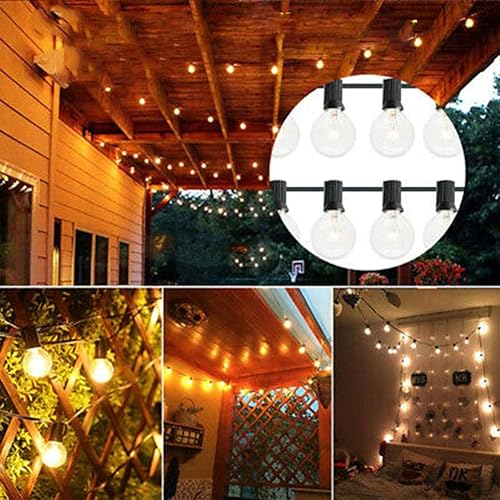 Miniatura 6 de Paquete de 25 bombillas LED G40 de repuesto E12 con base de tornillo LED para luces de cadena de patio, equivalentes a bombillas transparentes de