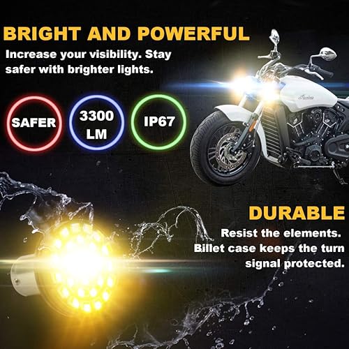 Miniatura 10 de Eagle Lights 8900BG3H-SCOUT Indian Scout - Faro delantero LED para motocicleta con anillo halo blanco, se adapta a Scout 60 2015+, Scout y Scout