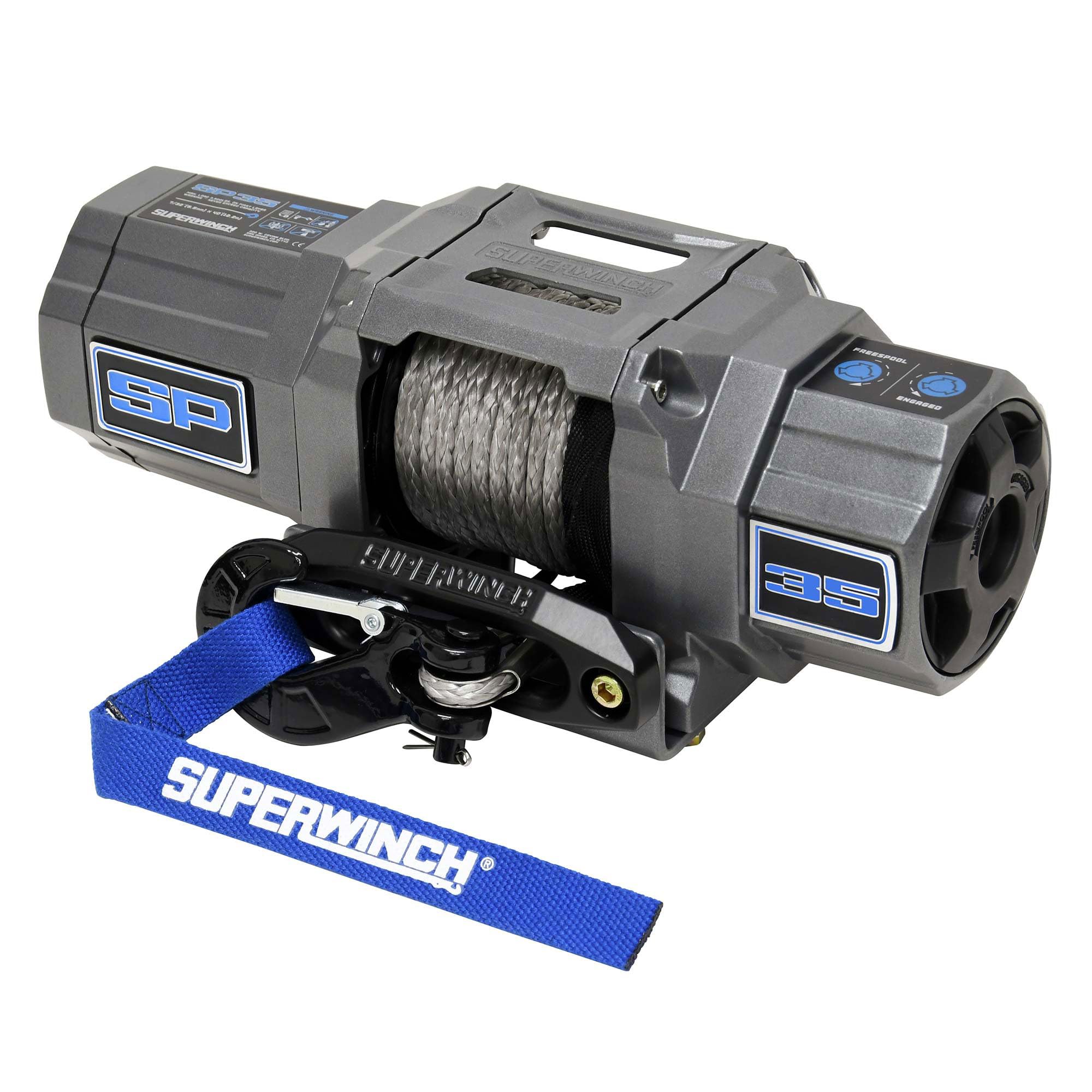 Superwinch 1135250 SP 35SR Powersports Winch 3500lb(1588kg) Single Line Pull with Hawse Fairlead 33/64