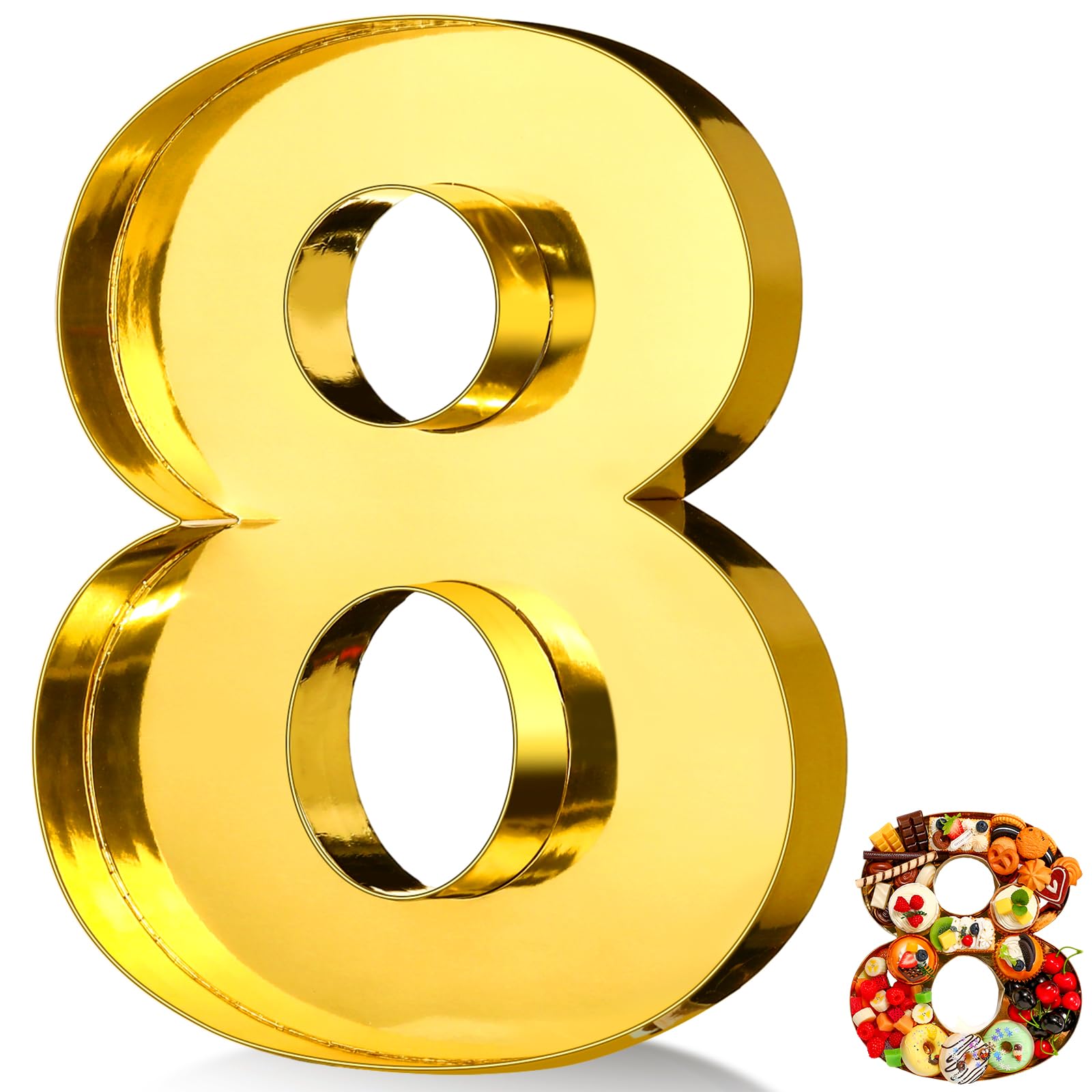 Mifoci 13.7" 2026 Cardboard Number for Charcuterie Graduation Photo Booth Props Birthday Party Anniversary Fillable Paper Mache Chocolate Candy