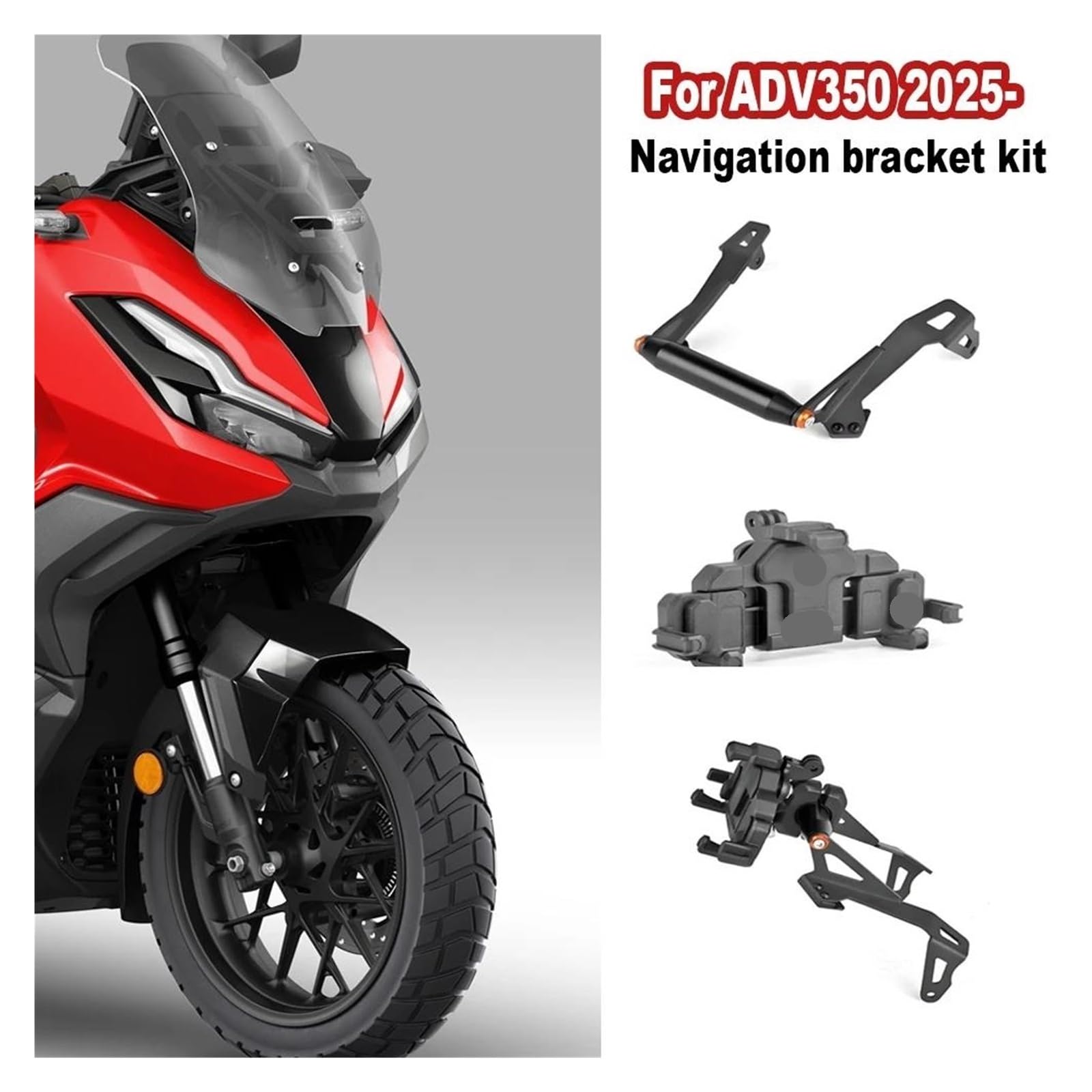 Supporto Per Cellulare/GPS Da Moto, Staffa Di Navigazione, Adattatore Per Manubrio 12/22 Mm Per ADV350 ADV 350 2025(12mm 1 Set)