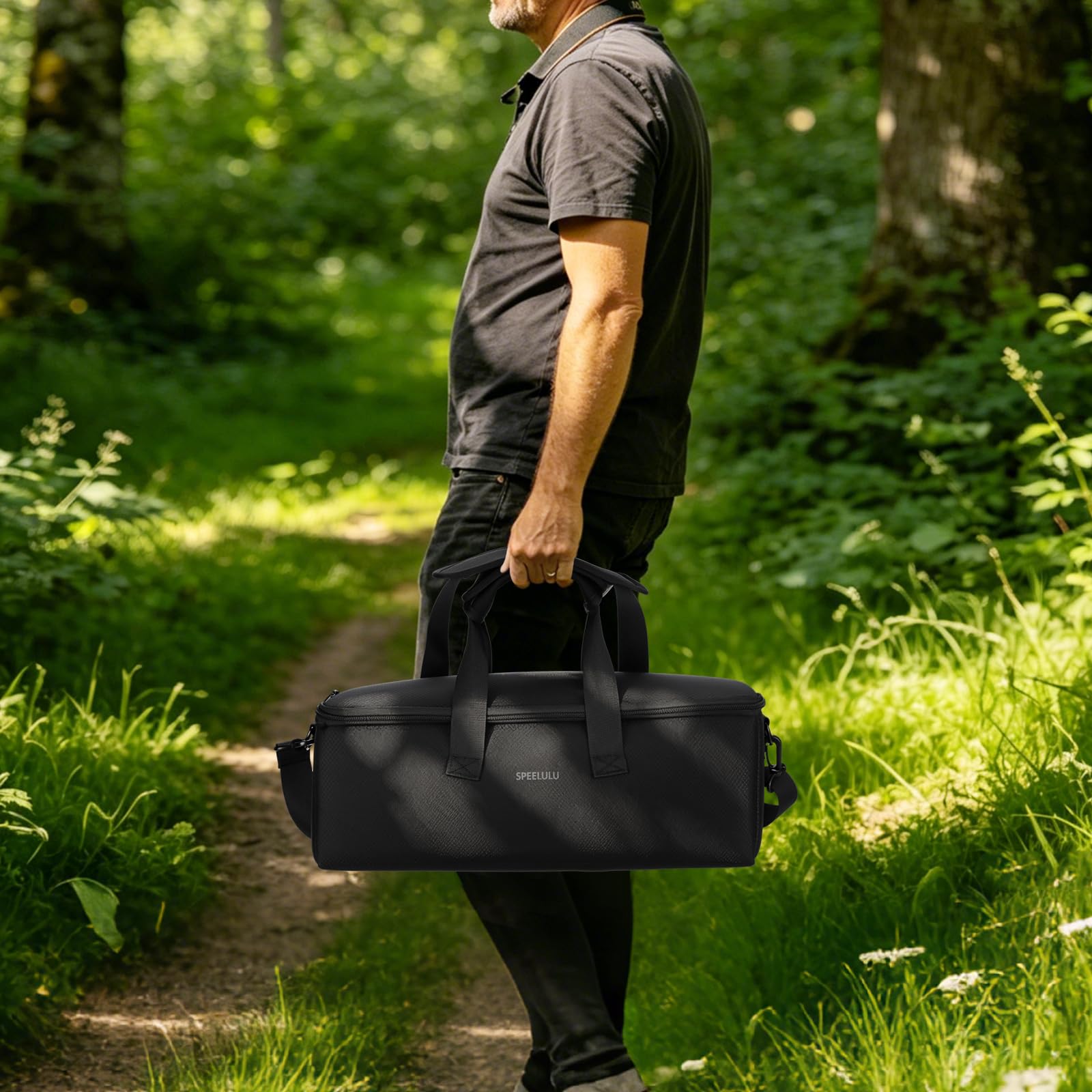 Große DSLR Kameratasche, Stoßfester Langer Telefoto-Objektivbeutel | 4 Schicht Schutz, Wasserabweisend, Schultergurt & Griffe, Taschen für Zubehör, Kamera Befestigungsband, leichtes Gewicht