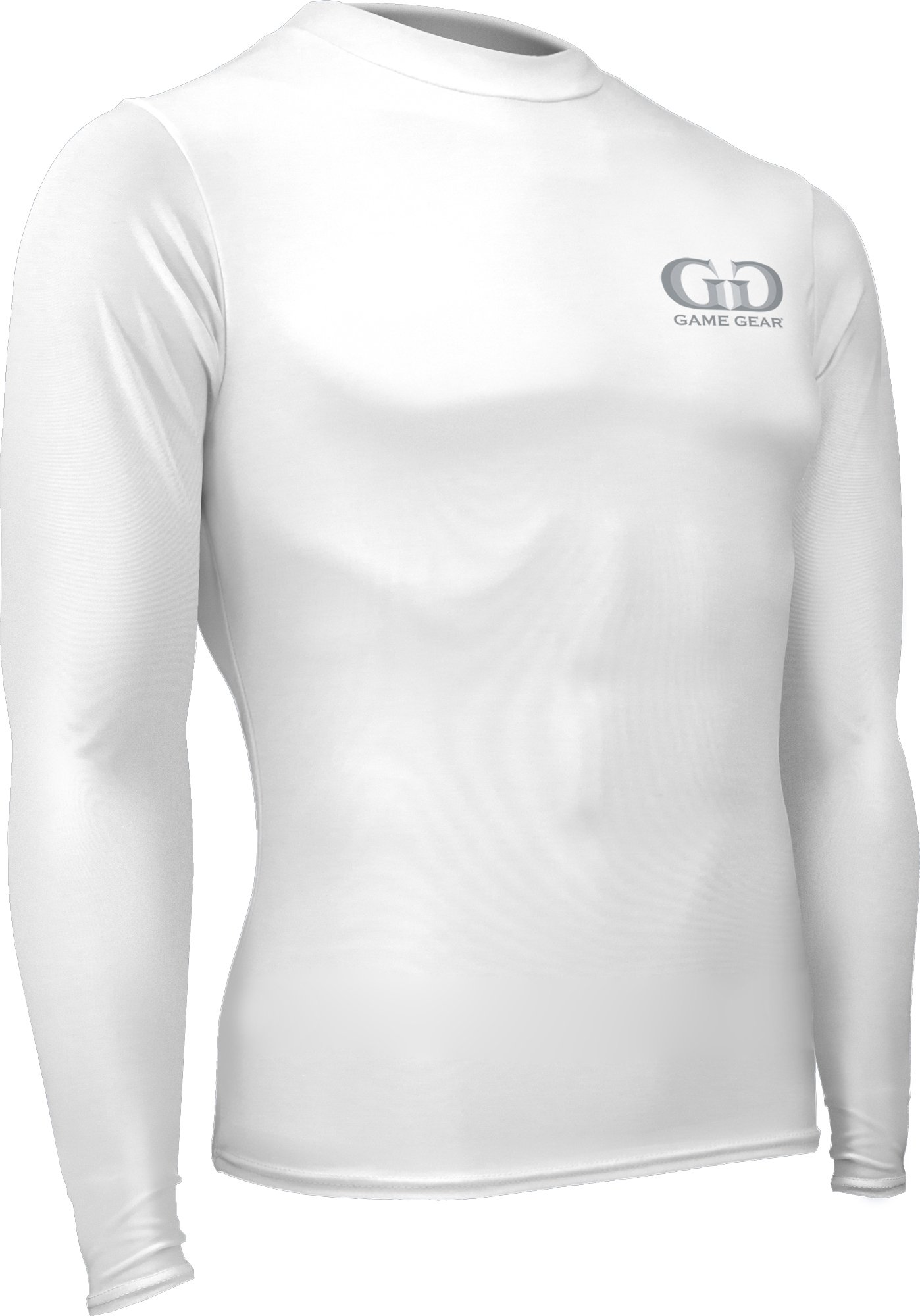 Game Gear HT-603LY Boy’s and Girl’s Athletic Compression, Long Sleeve Crew Neck Shirt-Used for Running, Softball, Football, Soccer, and Baseball White