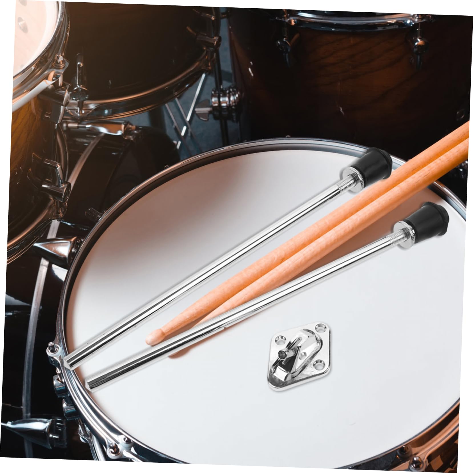 NULYLU Ergonomic Drum Stand Set Brackets Metal Holder for Percussion Instrument Drum Pad Stand Tall