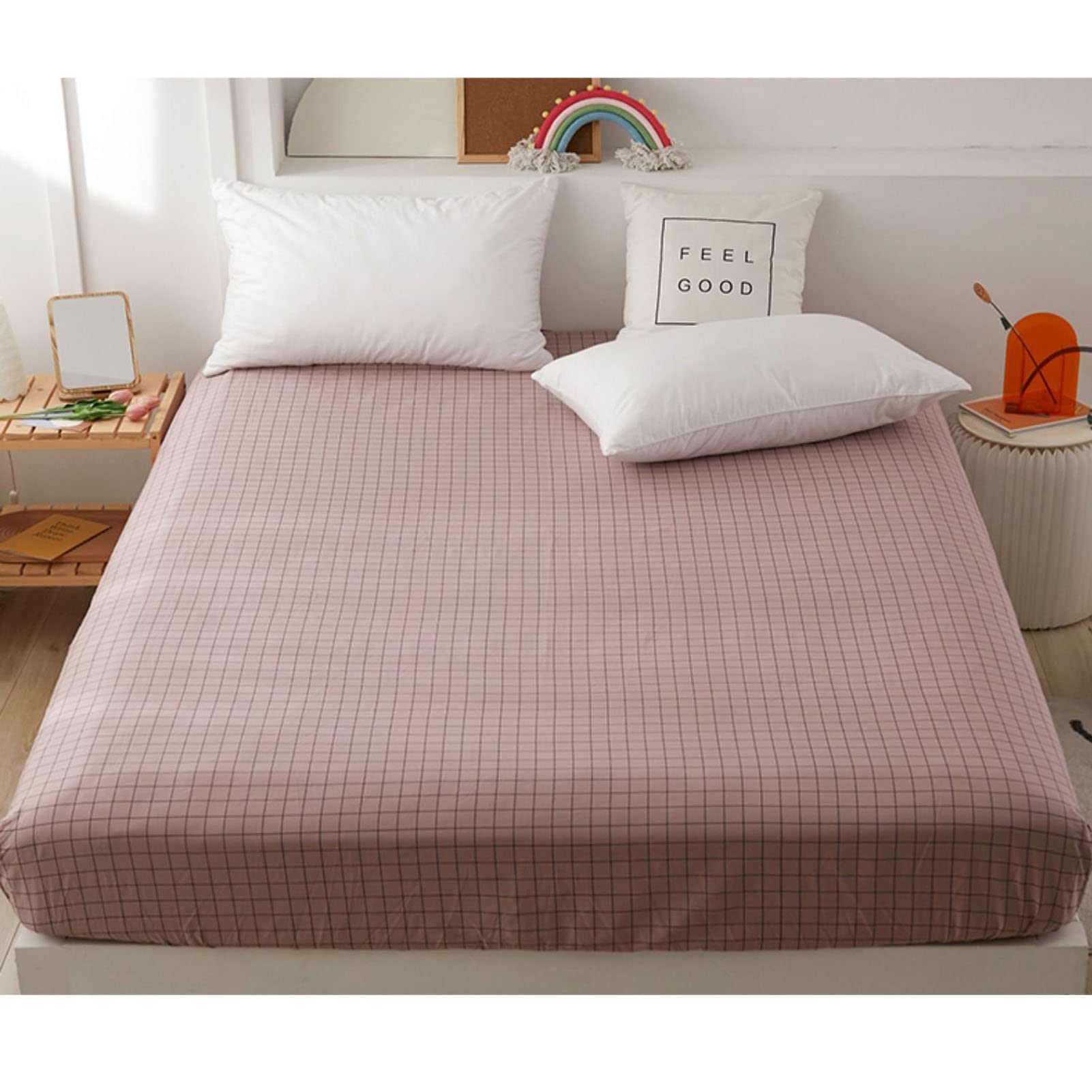 Drap housse 180x200 pour embellir votre chambre parentale rose