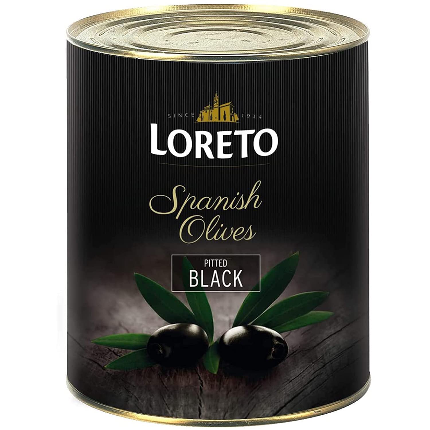 Loreto Spanish Olives Pitted Black, 105.82 oz / 3000 g Amazon.in