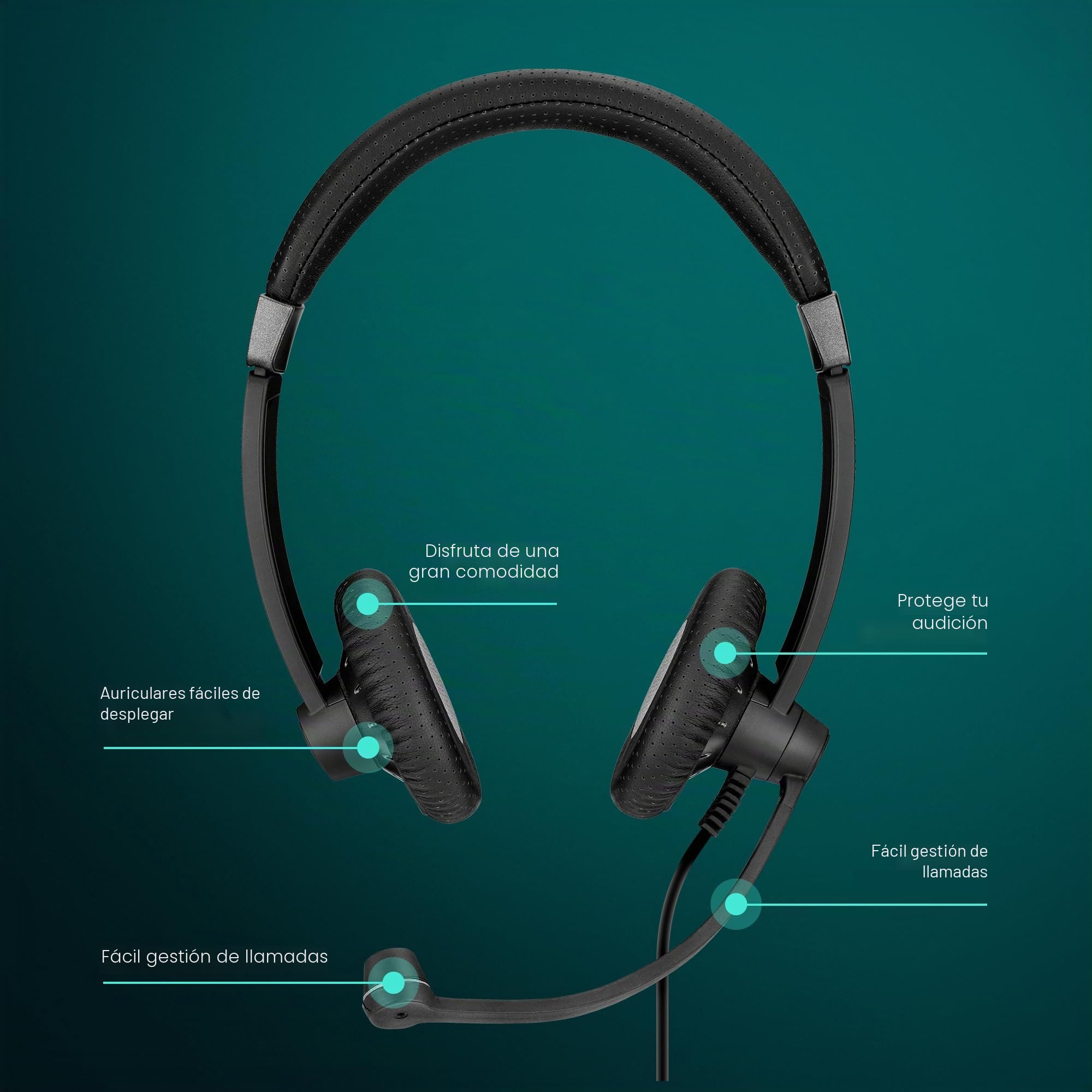 Sennheiser SC 75 USB MS Binaural Diadema Negro - Auriculares con micrófono (Centro de Llamadas/Oficina, Binaural, Diadema, Negro, Alámbrico, 1,12 m)