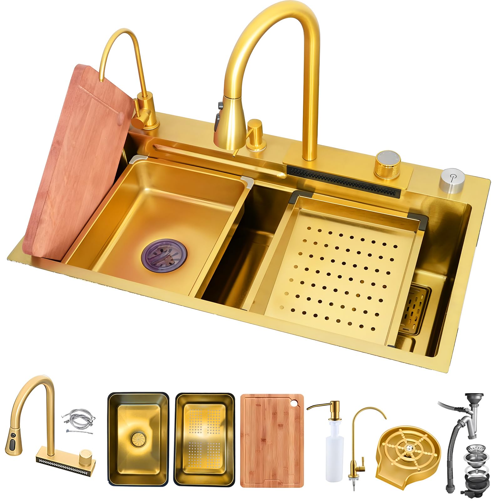 Quooker Fusion Round Gold Met Combi Boiler 3 in 1 Kokend Water Keukenkraan Goud 22FRGLD - | Keukenspoelbakken en Keukenkranen Quooker Fusion Round Gold Met Combi Boiler 3 in 1 Kokend Water Keukenkraan Goud 22FRGLD - | Keukenspoelbakken en Keukenkranen