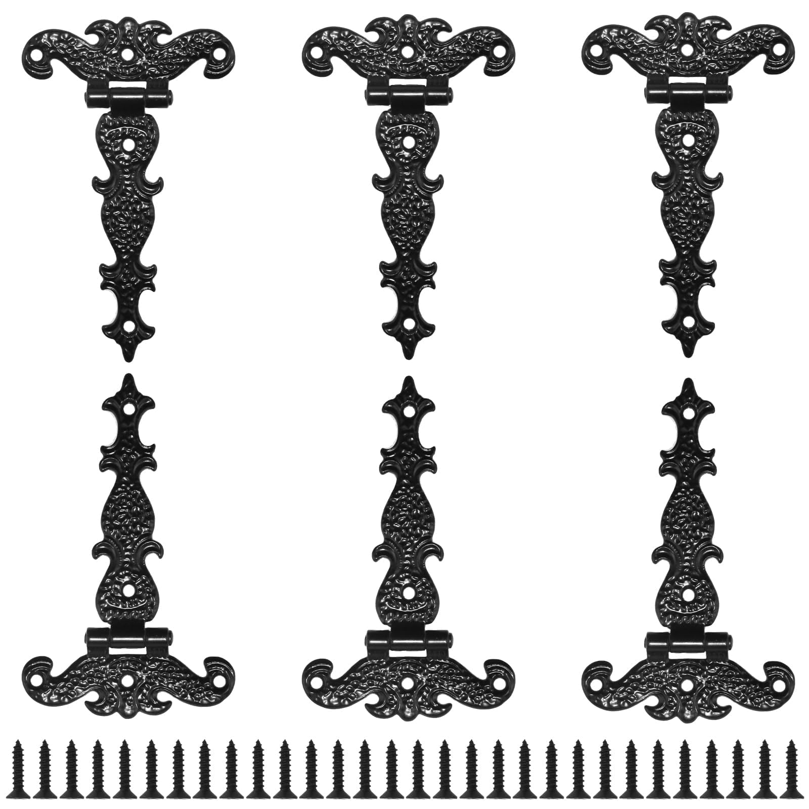 Vintage T-Shape Hinges - Decorative Cabinet Hardware -1