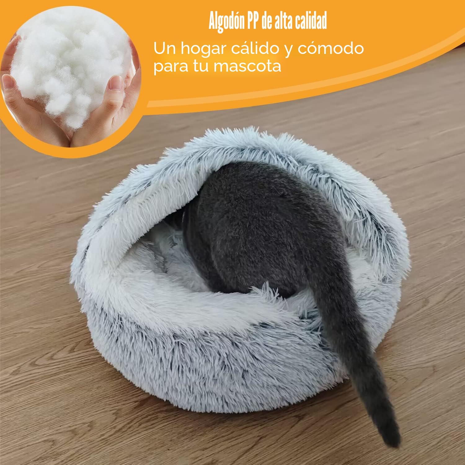 SUOXU Cama para gatitos,cama de cueva para gatos de interior de menos de 3 kg,cálida y acogedora cama de felpa suave para cachorros,parte inferior antideslizante para gatos y perros de tamaño de palma