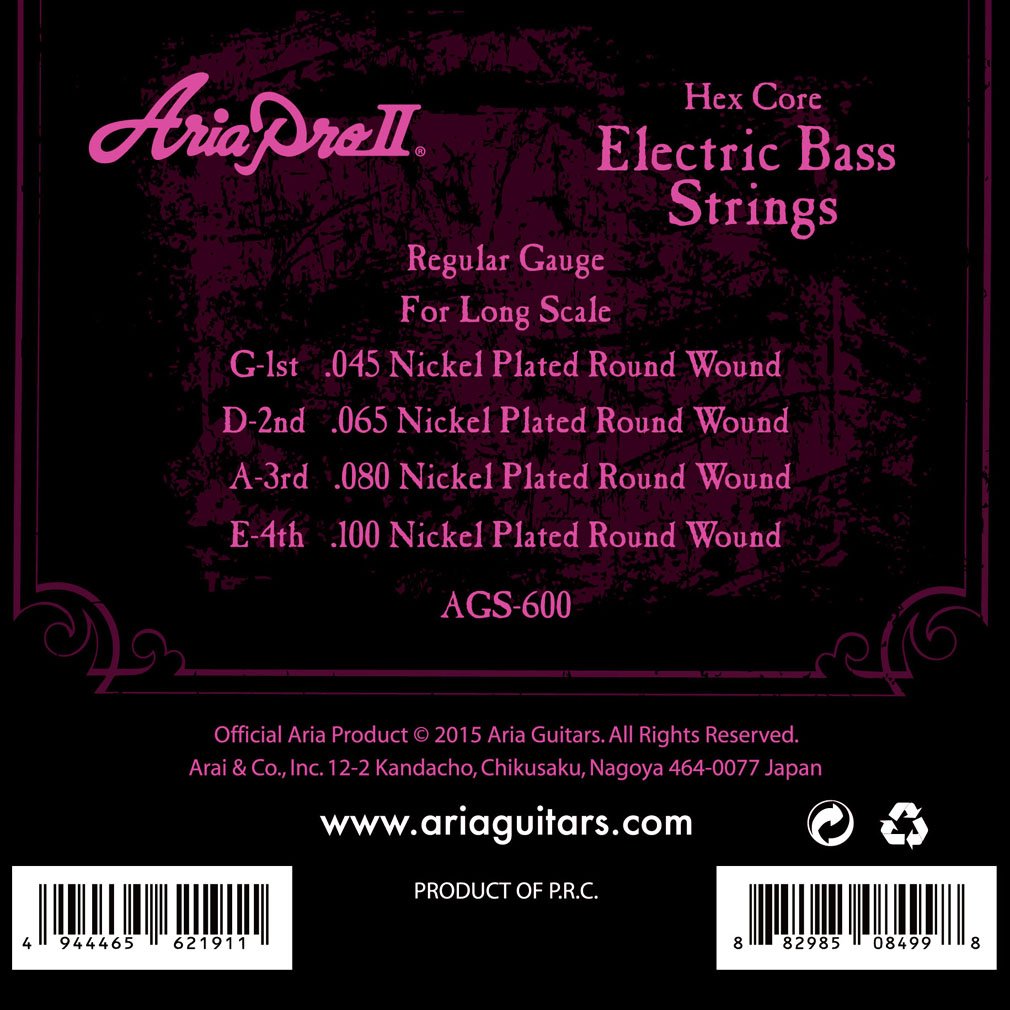 ARIA PRO II 045-100 AGS-600 Electric Low Strings