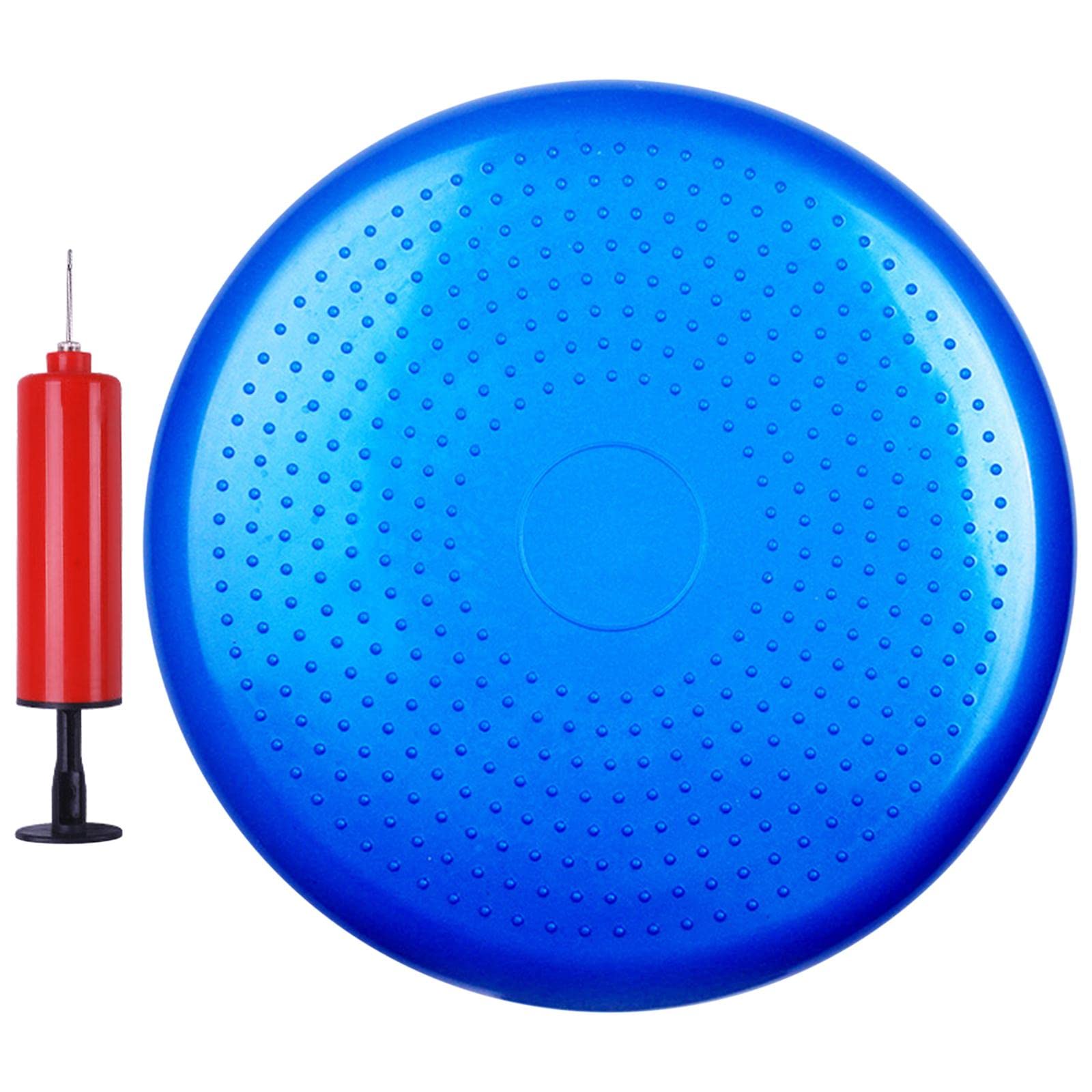 Disco de Inflable, Almohadilla de Masaje, Colchoneta, Pelota de Ejercicio Duradera, azul