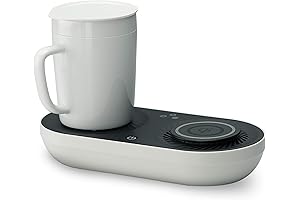Nomodo Trio Wireless Qi-Certified Fast Charger with Mug Warmer/Drink Cooler