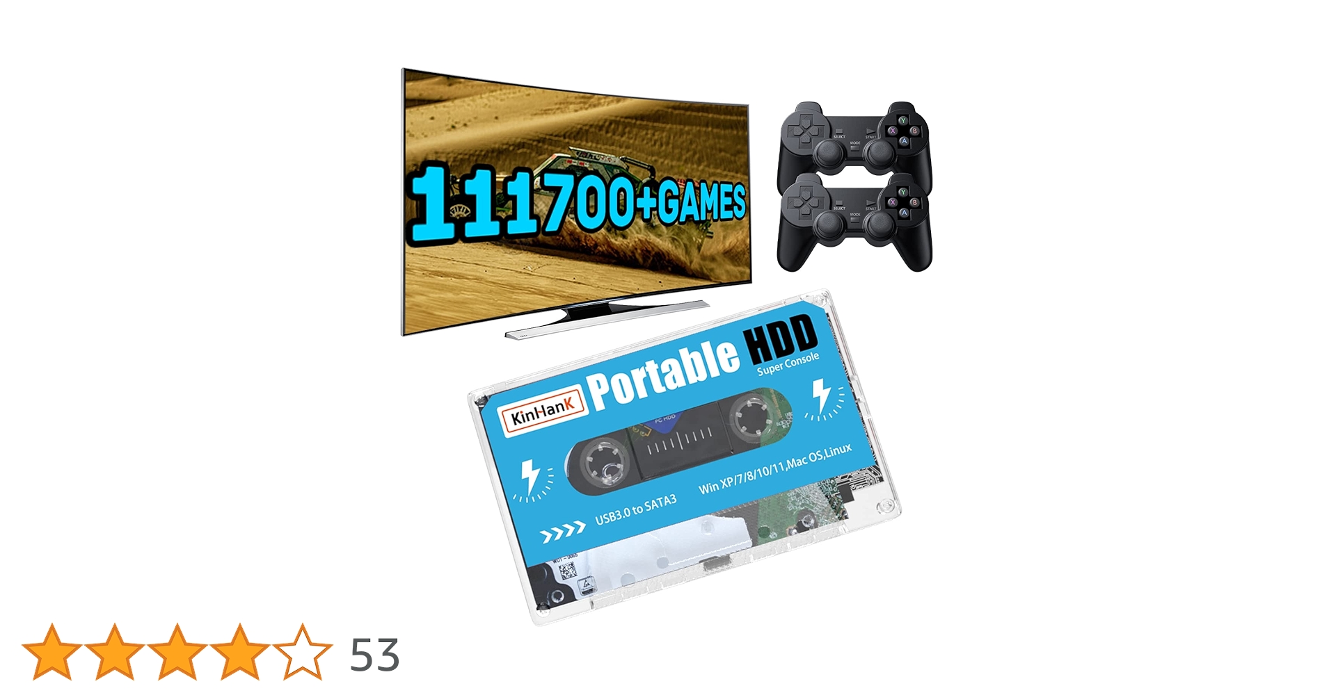 Kinhank , Launchbox エミュレータ 外付けHDD 500gb Amazon.com: Kinhank 500G HDD External Hard Drive with