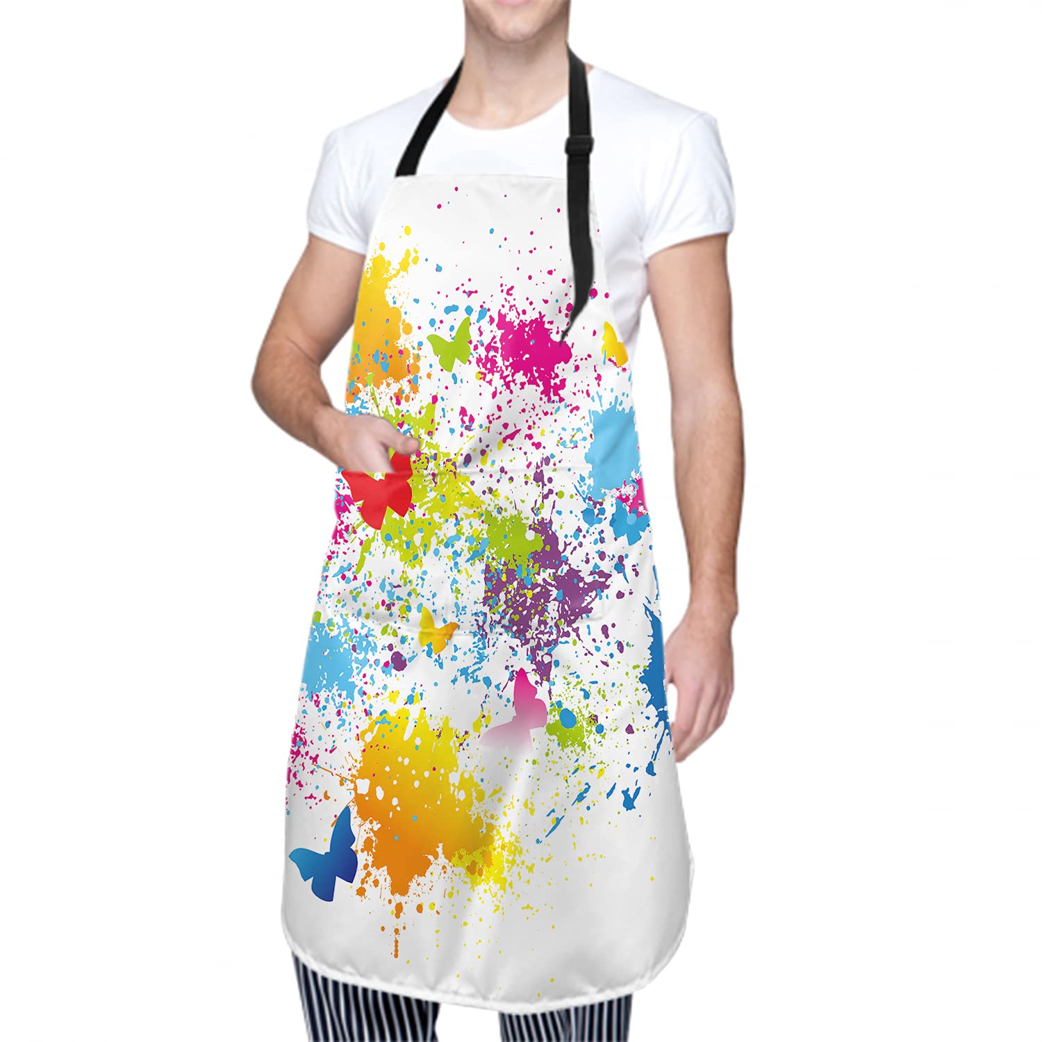 Buy Painting Artist Apron with 2 Pockets and Adjustable Neck