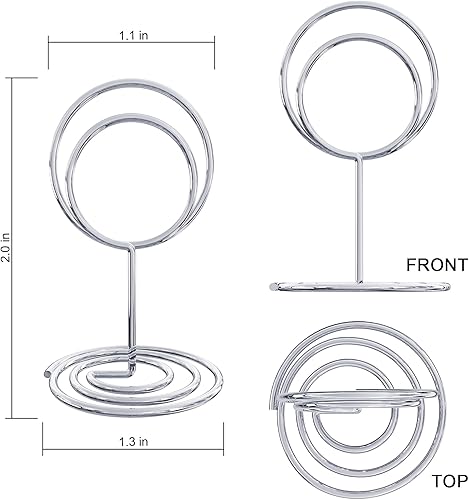 Miniatura 2 de 40 soportes para números de mesa, soporte para tarjetas de lugar, tarjeteros de mesa de tamaño pequeño, soporte para fotos para centros de mesa,