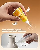 Vista 6 de Super Pegamento en Gel con Control de Precisión, 5ML【Doble Interbloqueo Molecular】 Pegamento Super Fuerte de CA Transparente para Plástico