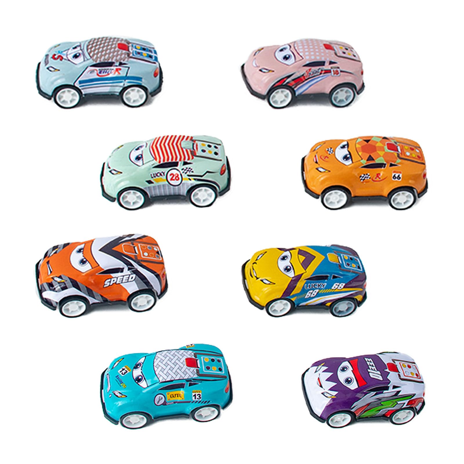8 Pcs Pull Back Cars Set Hot Cars Pack Mini Push and Go Car Toy Mini Toy Cars For Kids Boys Girls Birthday Party Bags Fillers
