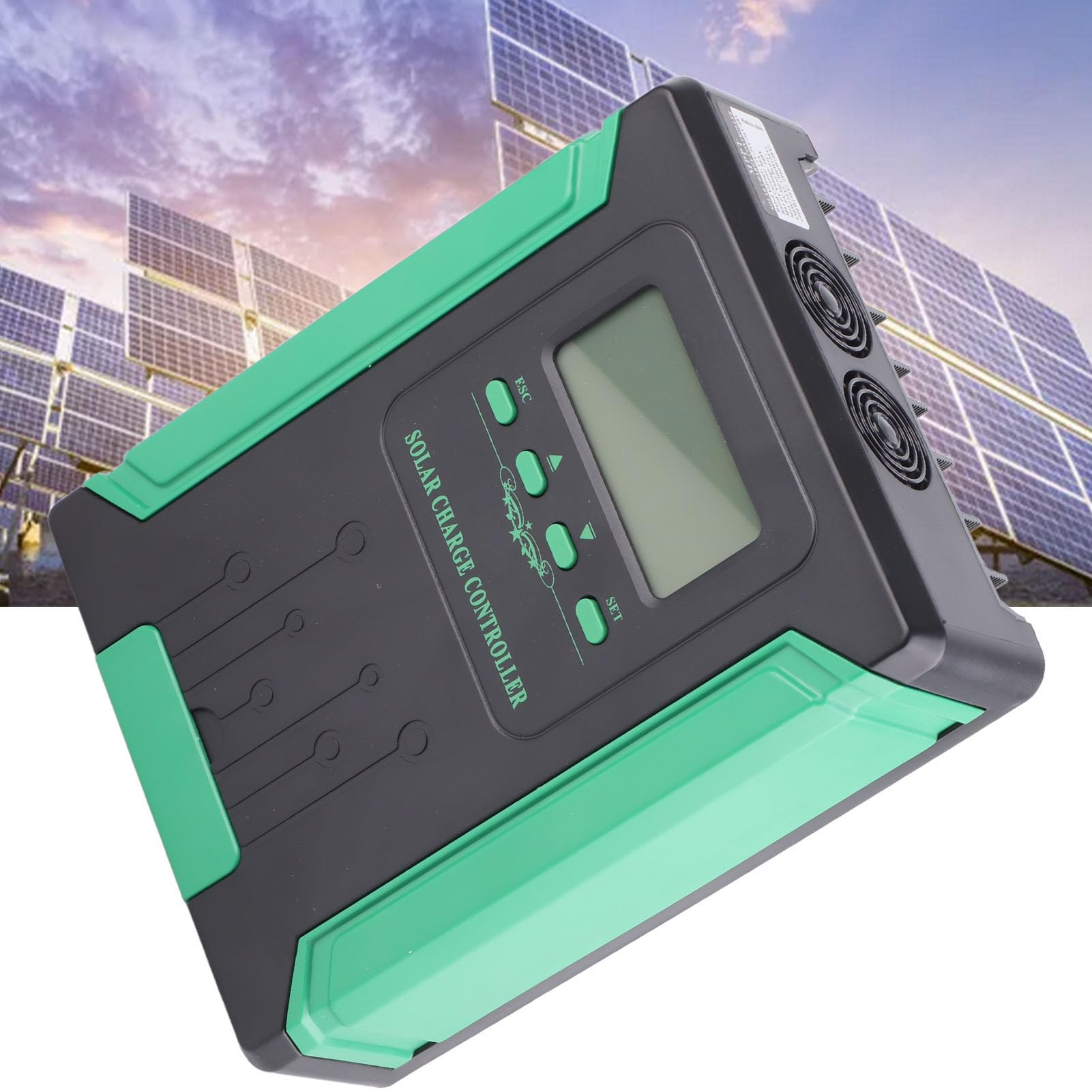 Regolatore di carica solare, controllo del pannello solare di tracciamento di picco, doppio o multiplo, alta efficienza, 12 V, 24 V, 36 V, 48 V, per illuminazione paesaggistica (50 A)