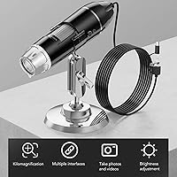 Vista 6 de Puerto USB 50 del microscopio digital al microscopio al aire libre portátil 1600X HD