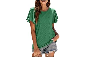 Women's Summer Eyelet Blouse 2023