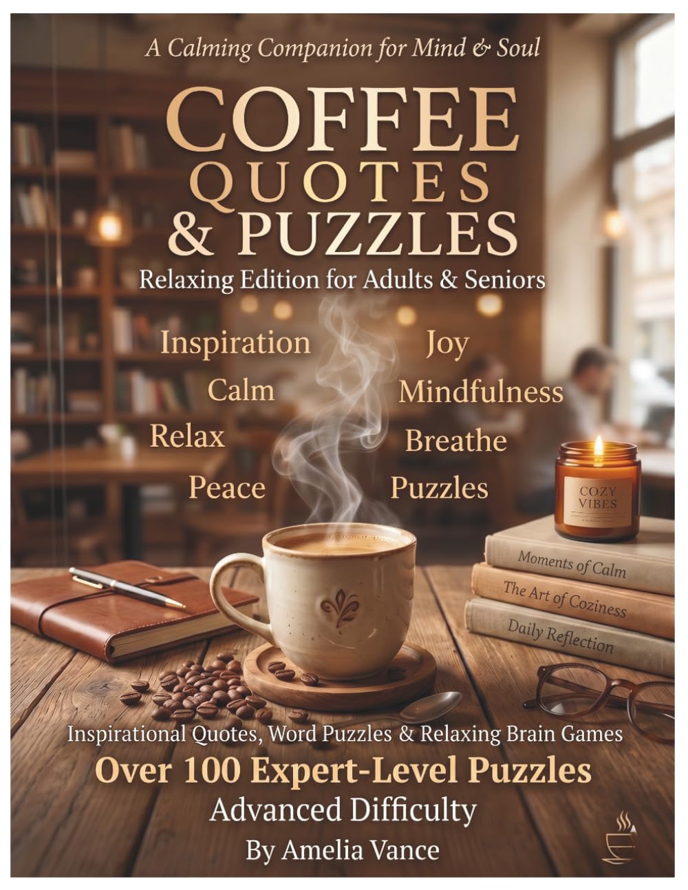 Coffee Quotes & Puzzles: A Calming Companion for Mind & Soul: Relaxing Edition for Adults & Seniors