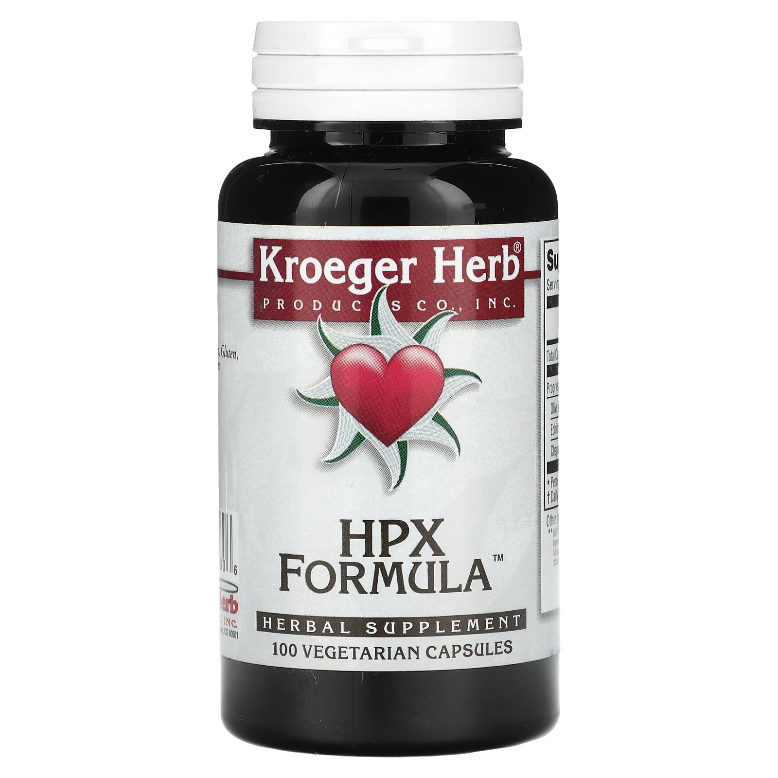 Kroeger Herb HPX Formula Vegetarian Capsules, 100 Count