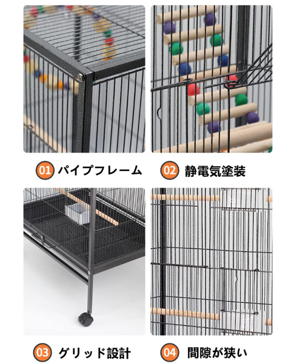Aeon hum　鳥かご　大型　キャスター付 Amazon | Aeon hum 鳥かご 鳥ケージ バード 大型 豪華 大きい