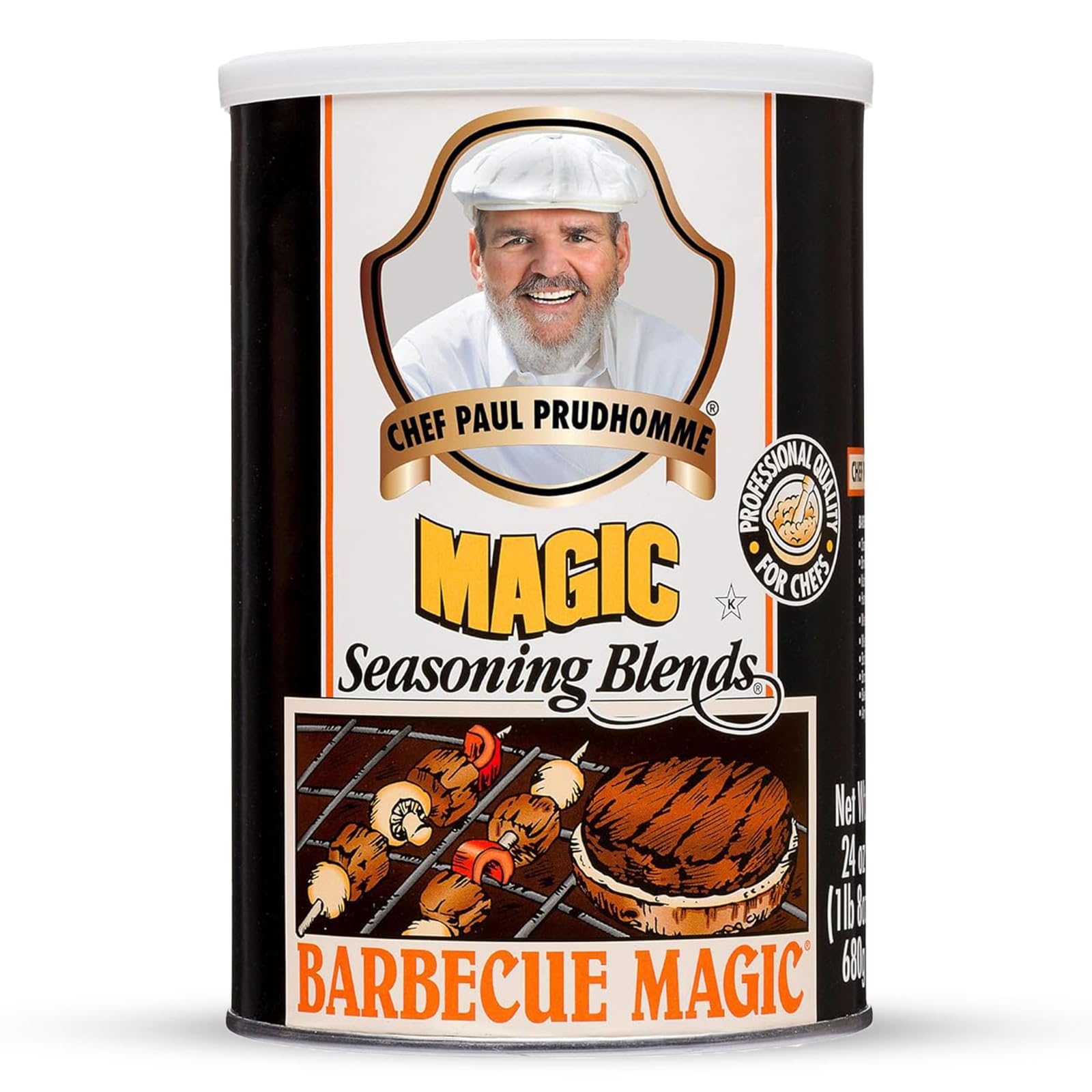 Chef Paul Barbecue Magic Seasoning Blends | All Purpose Seasoning for Grilling & Smoking | Smoky, Slightly Peppery BBQ Rub | Dry Rub for Chicken, Ribs & Burgers | BBQ Seasoning | 24 oz (Pack of 1)