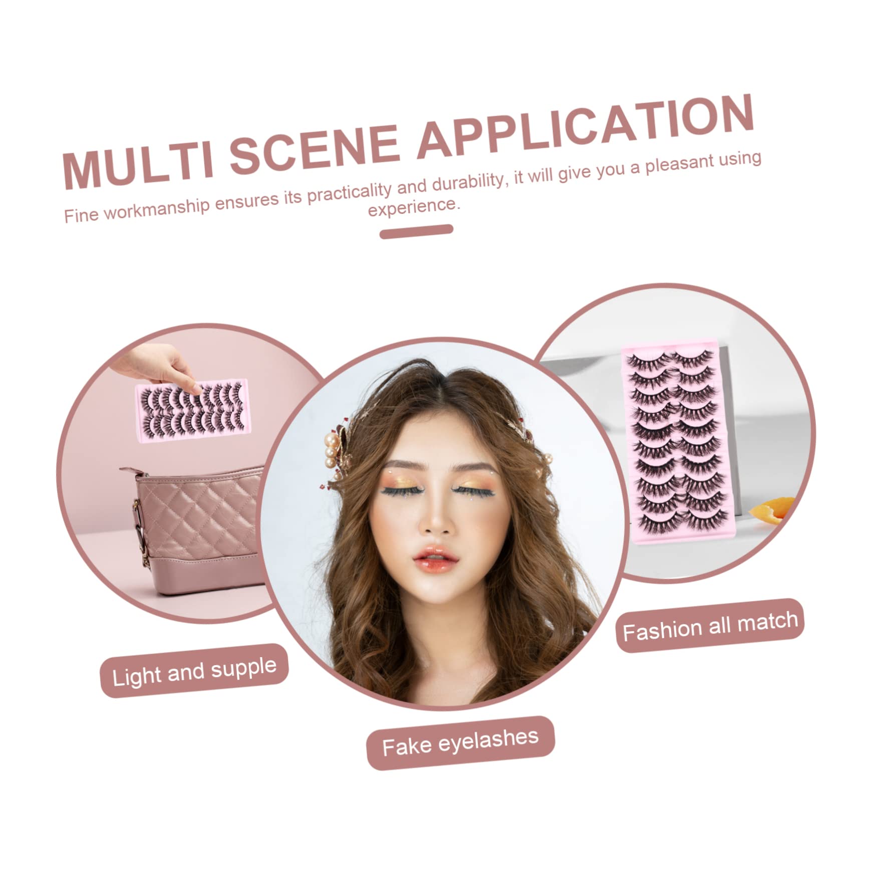 POPETPOP 50paare Künstliche Wimpern Mit Natürlichem Look Wiederverwendbare Fake Eyelashes Für Hochzeiten Partys Und Cosplay Leicht Und Komfortabel Für Ganzen Tag