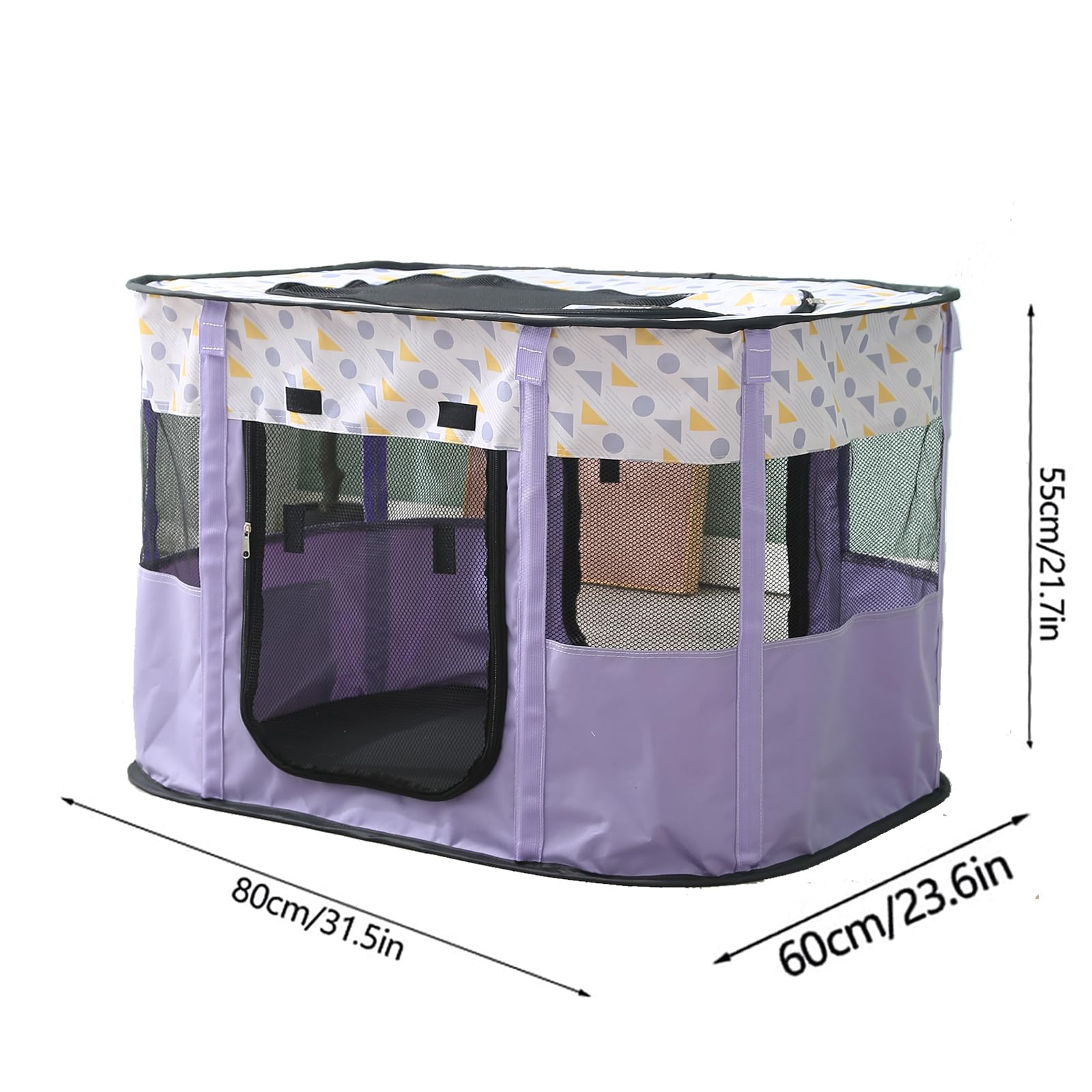 Parc pliable pour animal domestique, chiot (taille L, violet)