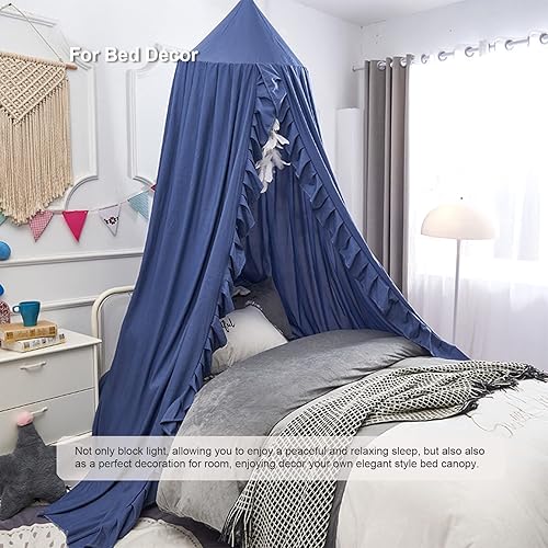 Miniatura 3 de THREENTDAY Toldo de cama, toldos de cama para niños con decoración de cama de encaje, casa colgante, castillo, rincón de lectura, toldo de ensueño