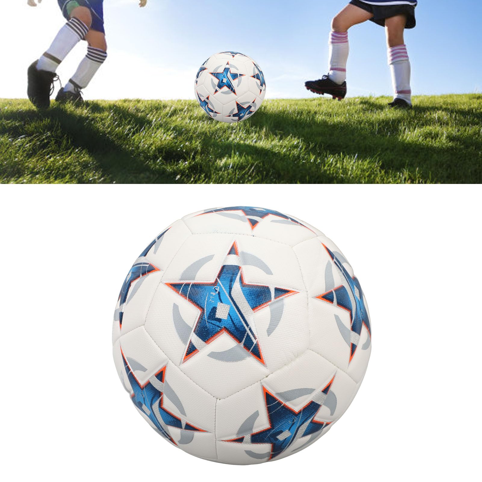 Ballon De Football Taille 5 UieaMsio | Cuir PU Imperméable - Pour Entraînement Et Match