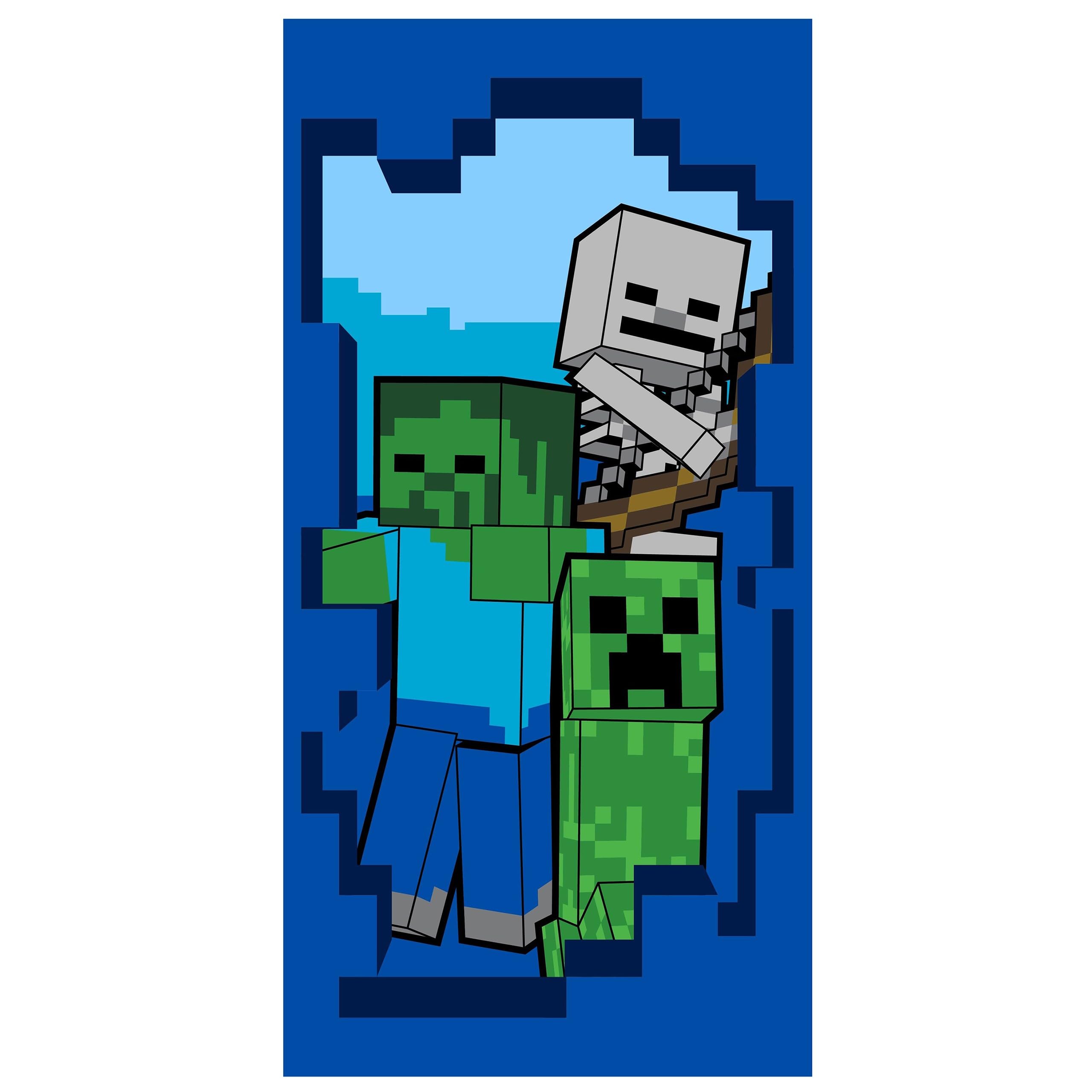 sarcia.eu Minecraft Cotton Towel, Navy Blue Towel 70x140 cm
