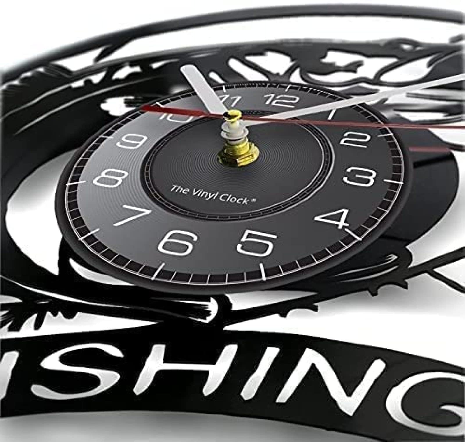 Amazon.co.jp: シーバス釣り用のビニールディスク付き壁掛け時計、漁師